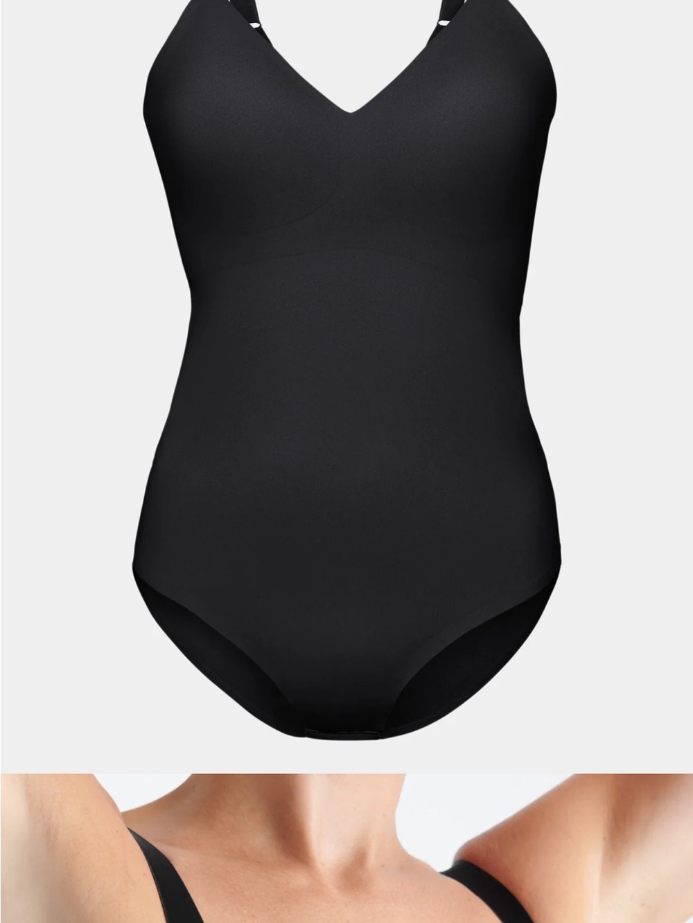 Knix LuxeLift Black Seamless Shaping Bodysuit, size L+ - Picture 2 of 5